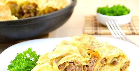 Мясной пирог из лаваша