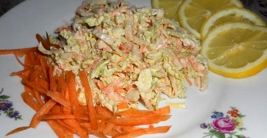 Легкий салат с пекинской капустой