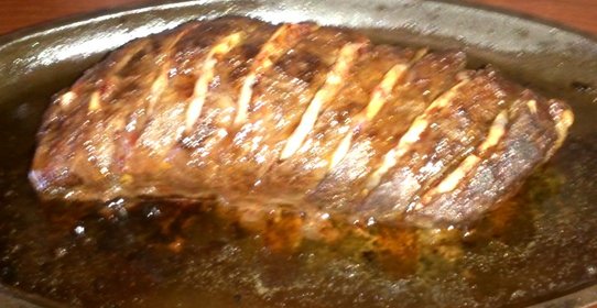 Утиная грудка, фаршированная апельсиновыми ломтиками