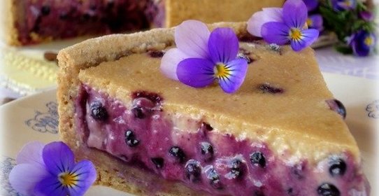 Кофейный пирог с черникой