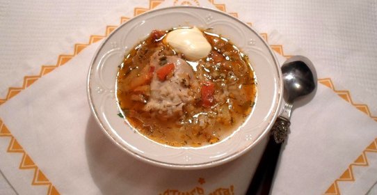 Рассольник с рисом и Лечо