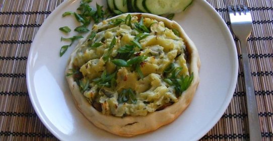 Корзинки из пресного теста с картофелем и грибами