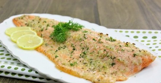 Филе красной рыбы в духовке