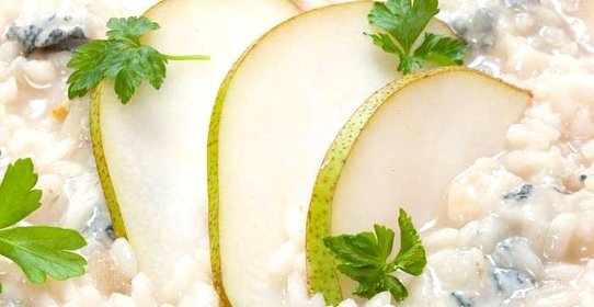 Ризотто с горгонзолой и грушей
