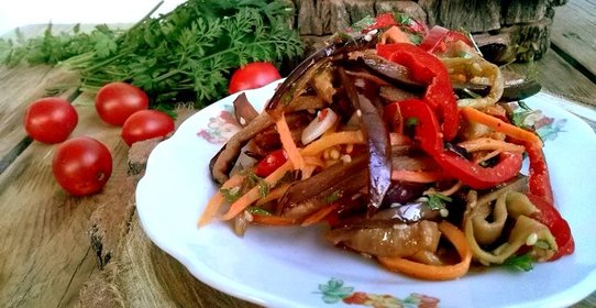 Баклажаны по-корейски жареные