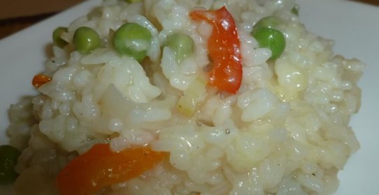 Ризотто с лимоном и зеленым горошком
