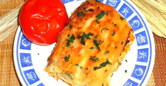 Рулет с карпом и овощами