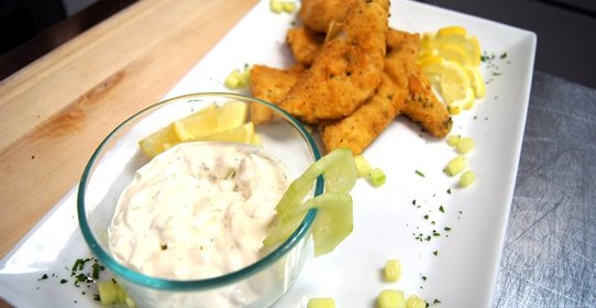 Судак под сметанным соусом