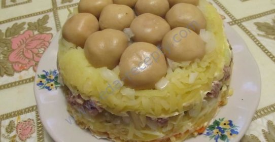 Вкусный салат грибы корейская морковь