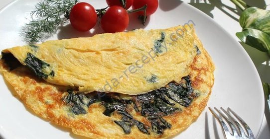 Омлет со шпинатом