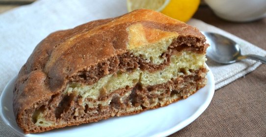 Пирог Зебра на кефире