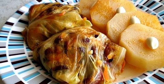 Голубцы с фасолью