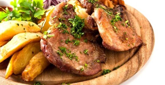 Ветчина в апельсиново-горчичной глазури на гриле