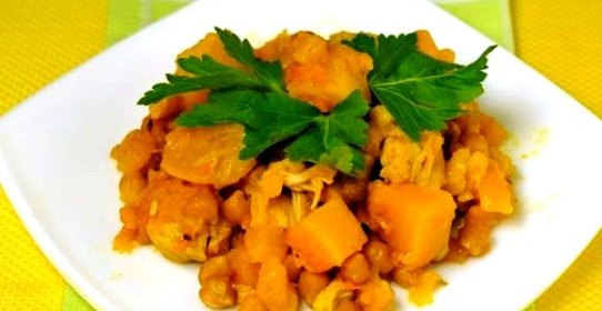 Нут с мясом в мультиварке