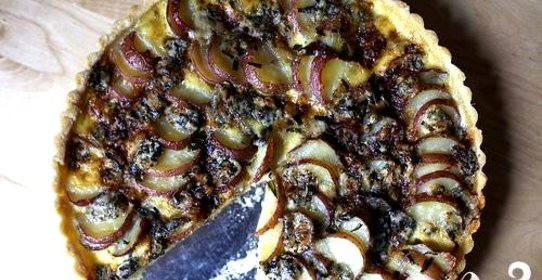 Тарт с картофелем и голубым сыром