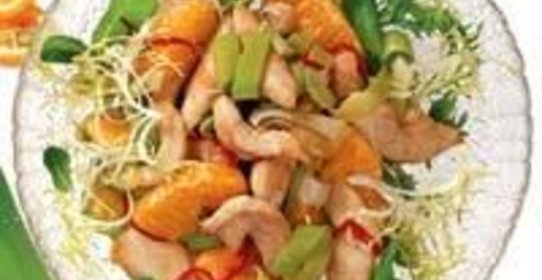 Салат из курицы с мандаринами