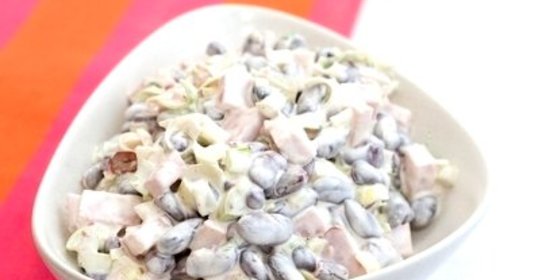 Фасоль с ветчиной