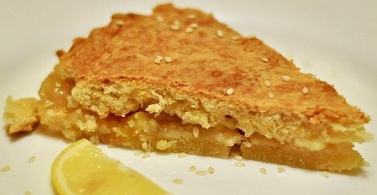 Песочный пирог с лимонной начинкой