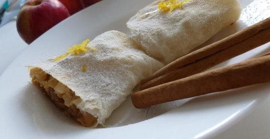 Ленивый штрудель с яблоками