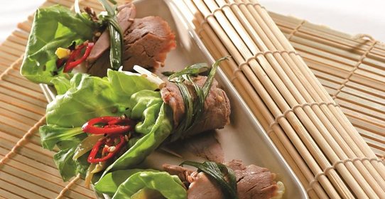 Рулеты из отварной говядины