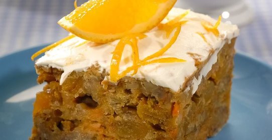 Морковный пирог с апельсиновой глазурью