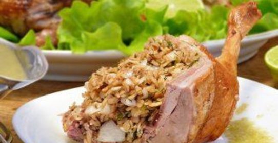 Запечённая в духовке утка с соусом из крыжовника (рецепт леди Кларк из Тиллипрони)