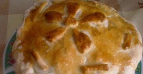 Слоеный пирог Курник с картошкой