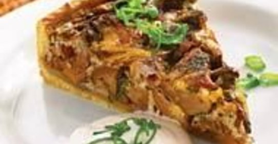 Мясной пирог с лесными грибами