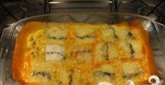 Пирог с сыром и луком-порей