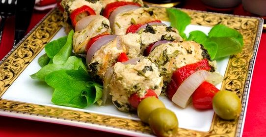 Шашлык из индейки на пару