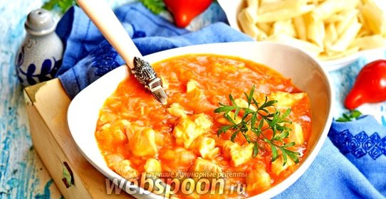 Гуляш из курицы в мультиварке