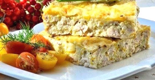 Легкий куриный пирог-запеканка
