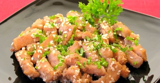 Мясо с кунжутом