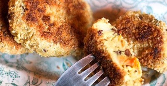 Картофельные котлеты с красной фасолью