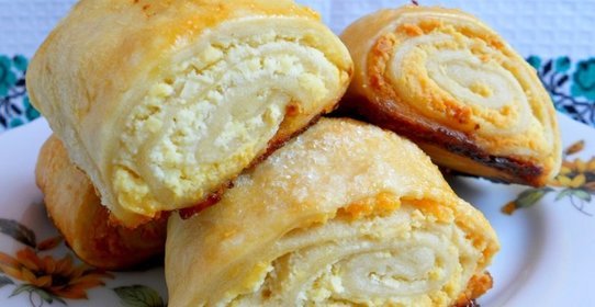 Рулетики с творогом