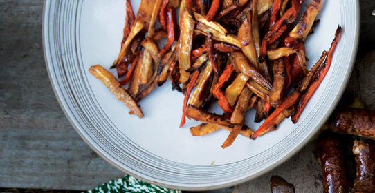 Запеченные морковь и пастернак