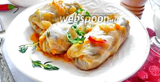 Постные голубцы с гречкой и грибами