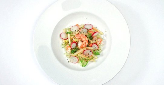 Салат из капусты с креветками