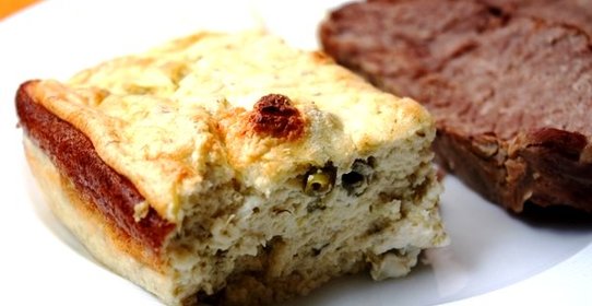 Творожное суфле с зеленой фасолью