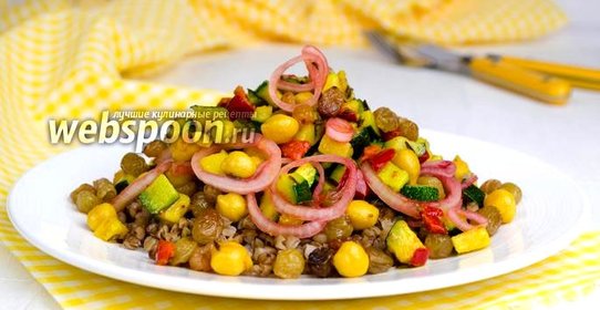 Салат из гречки с овощами