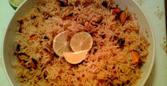 Паэлья с мидиями