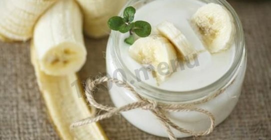 Десерт творог кефир банан