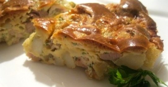 Заливной пирог с курицей