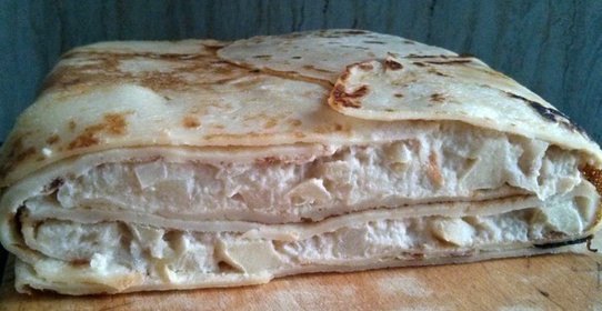 Блинный пирог с яблоками