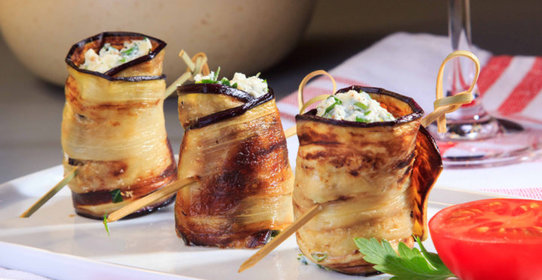 Рулетики из баклажанов