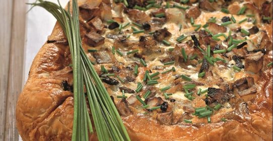 Грибной пирог с картофелем