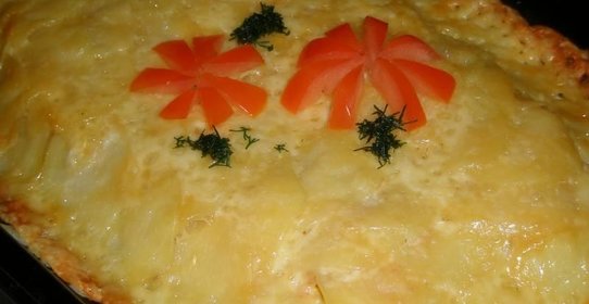 Мясо по-французски с картошкой в духовке