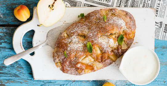 Простой пирог с грушами