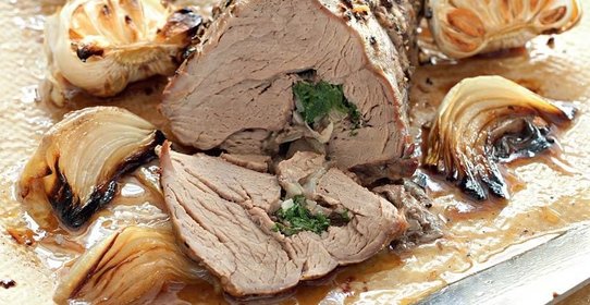 Ростбиф с начинкой из шпината