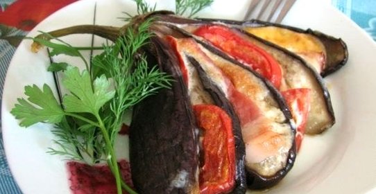 Веер из баклажанов